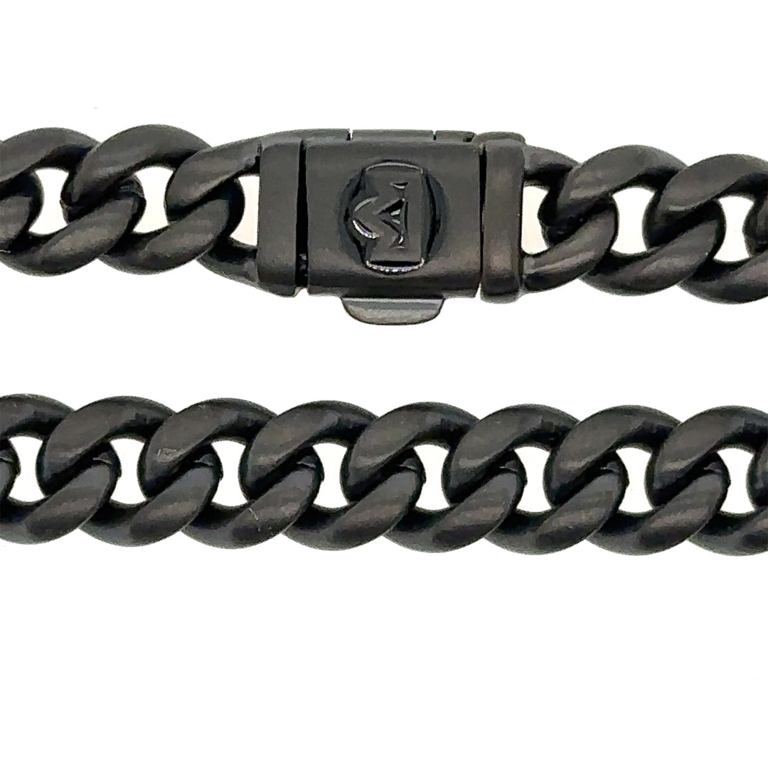 【BLACKPURPLE】23FW★ Corbin Cuban necklace 15mm (46cm) Solid Thick Big Iced Out Purple Cuban Link Chains, Width