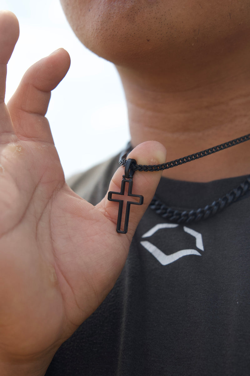 Outline Cross (Matte Black)