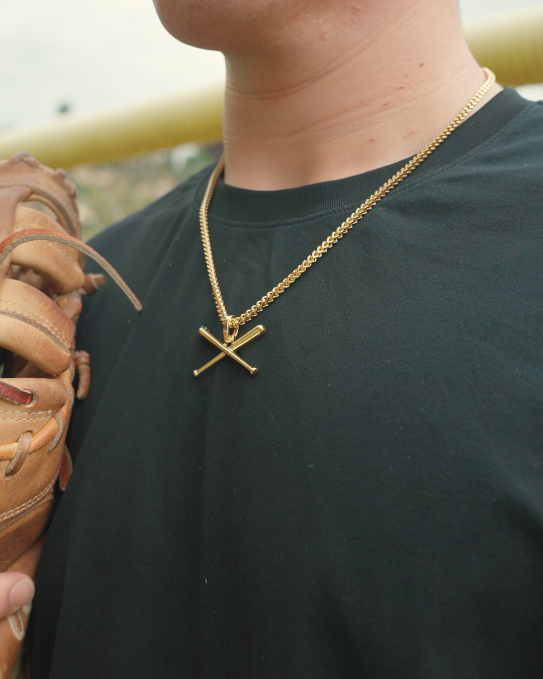 Crossed Bats Pendant