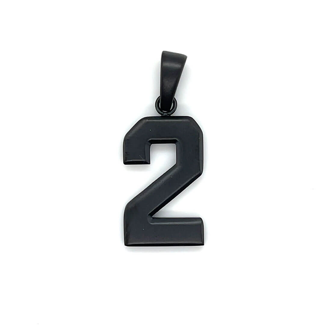 Black Number Pendant – Triple Crown Jewelry